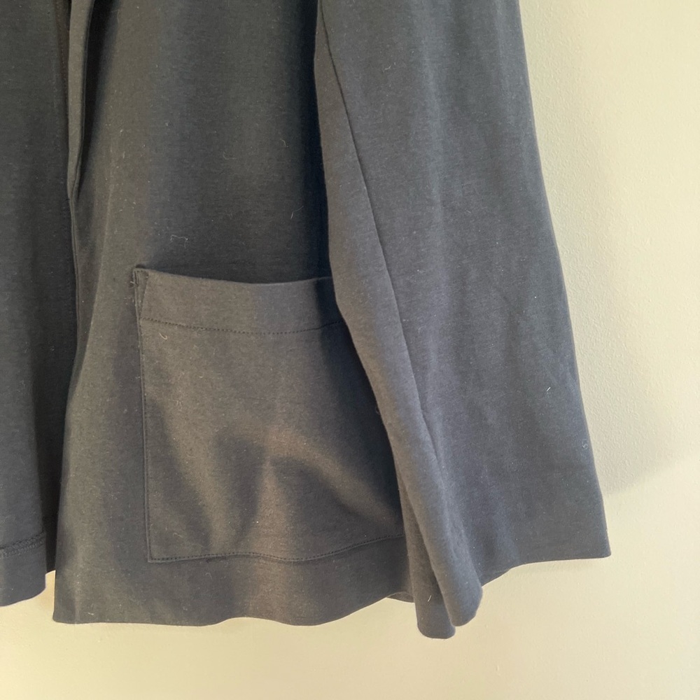 NWT Eileen Fisher Cotton Ponte Blazer in Black, size PL - Picture 7 of 9